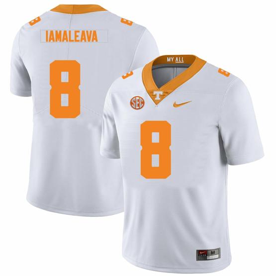 Men's Tennessee Volunteers #8 Nico lamaLeava Jersey College Football White