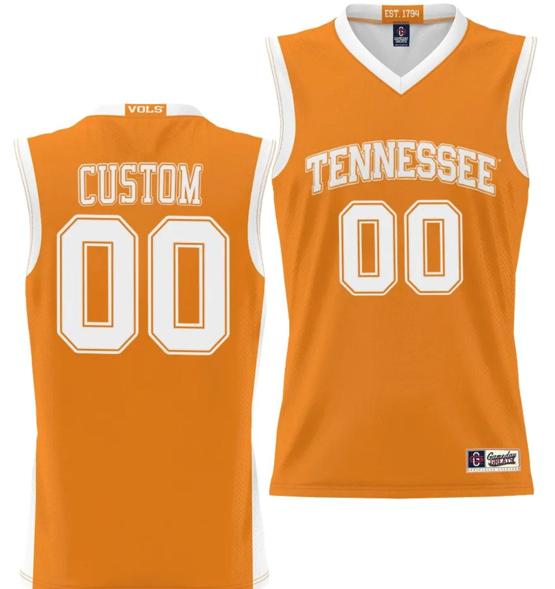 Men's Custom Tennessee Volunteers Jersey Name and Number NIL College Basketball Lightweight Orange