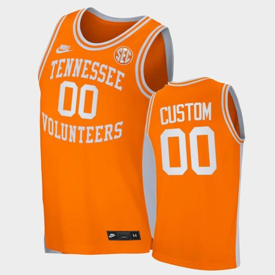 Men's Tennessee Volunteers Custom Name Number Orange Retro College Basketball Jersey