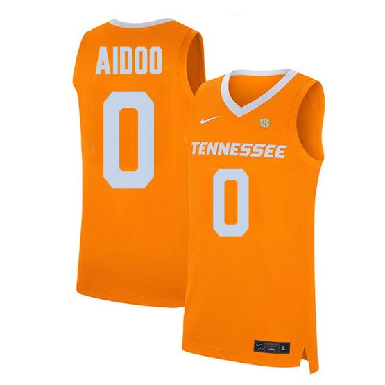 Men's Jonas Aidoo Jersey #0 Tennessee Volunteers College Basketball Orange