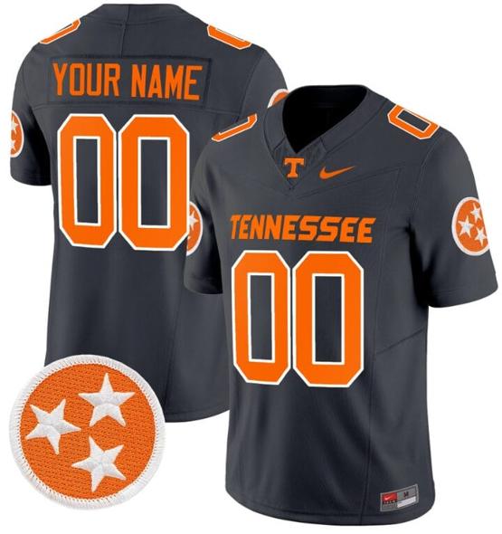 Men's Custom Tennessee Volunteers Jersey Name and Number Vapor Limited College Football Smoke Grey