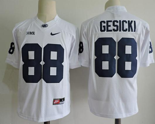 Men's Nike Penn State Nittany Lions #88 Mike Gesicki Football Jersey White