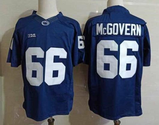 Men's Nike Penn State Connor McGovern Jersey #66 College Football Game Navy With Name