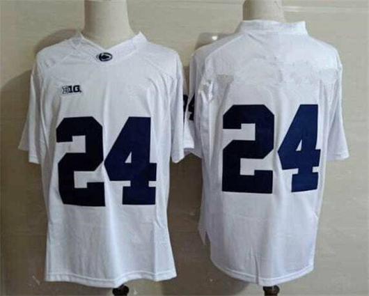 Men's Nike Penn State Keyvone Lee Jersey #24 College Football Game White No Name