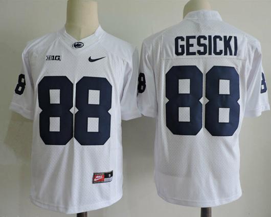 Men's Nike Penn State Mike Gesicki Jersey #88 College Football Game White With Name