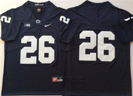 Men's Nike Penn State Caziah Holmes Jersey #26 College Football Game Navy No Name