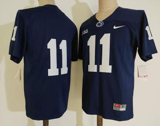 Men's Nike Penn State Nittany Lions #11 No Name NCAA Football Jersey Dark Blue