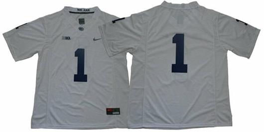 Men's Nike Penn State Joe Paterno Jersey #1 College Football Game White No Name