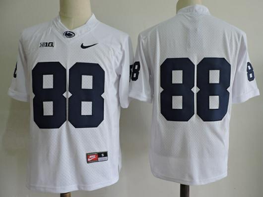 Men's Nike Penn State Nittany Lions #88 No Name Football Jersey White