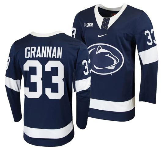 Men's Nike Penn State Nittany Lions Noah Grannan Jersey #33 Navy College Hockey Replica 2023-24