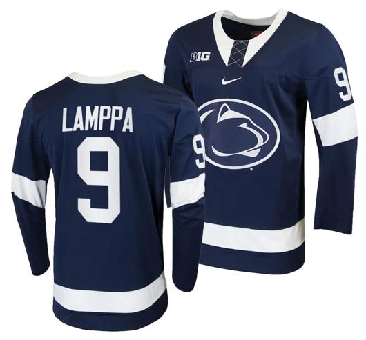 Men's Nike Penn State Nittany Lions Xander Lamppa Jersey #9 Navy College Hockey Replica 2023-24