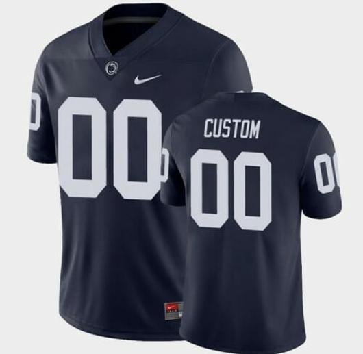 Men's Nike Penn State Custom Jersey Name Number Navy College Football Game