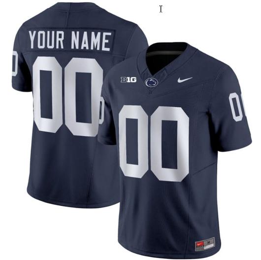 Men's Nike Custom Penn State Nittany Lions Jersey Name and Number Vapor Limited College Football All Stitched Black