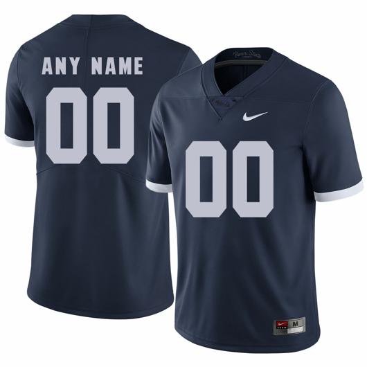 Men's Nike Custom Penn State Jersey Name Number Football Dark Blue