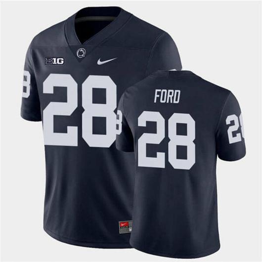 Men's Nike Penn State Devyn Ford Jersey #28 College Football Game Navy With Name