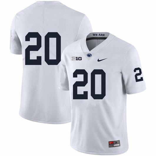 Men's Nike Penn State Adisa Isaac Jersey  #20 College Football Game White No Name