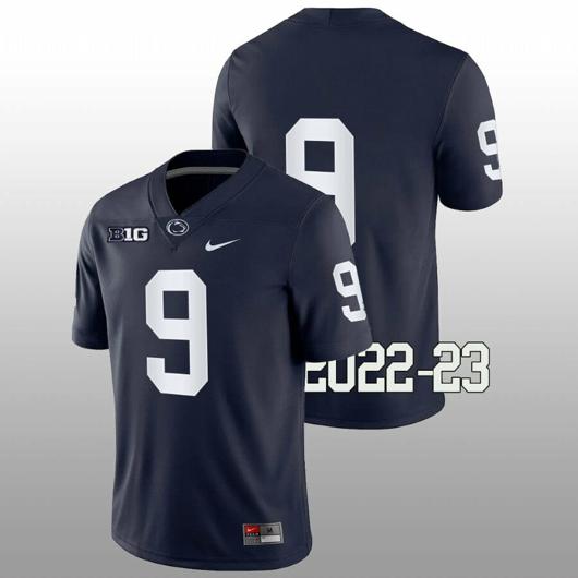 Men's Nike Penn State Beau Pribula Jersey #9 College Football Game Navy No Name