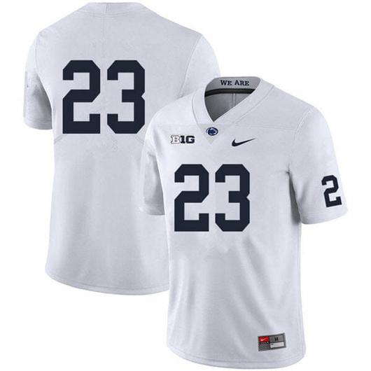 Men's Nike Penn State Curtis Jacobs Jersey #23 College Football Game White No Name