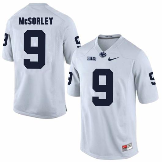 Men's Nike Trace McSorley Penn State Jersey #9 Football White