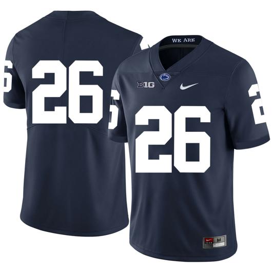 Men's Nike Saquon Barkley PSU Jersey #26 Football No Name Dark Blue