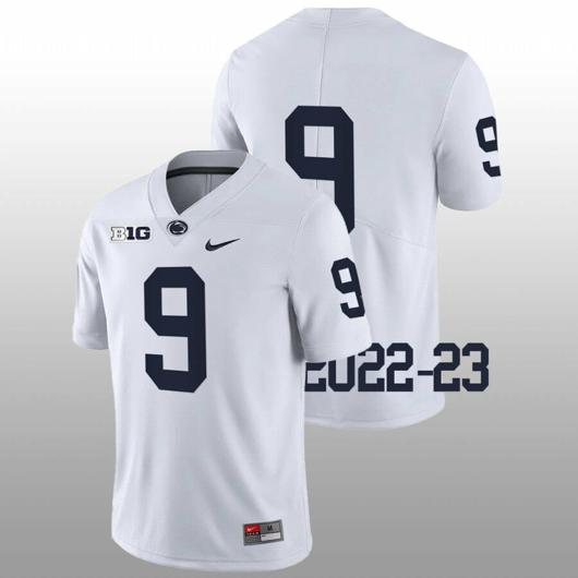 Men's Nike Penn State Beau Pribula Jersey #9 College Football Game White No Name