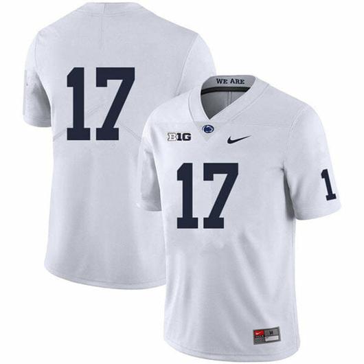 Men's Nike Penn State Mason Stahl Jersey #17 College Football Game White No Name