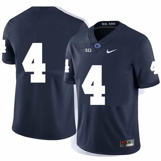 Men's Nike Penn State Kalen King Jersey #4 College Football Game Navy No Name