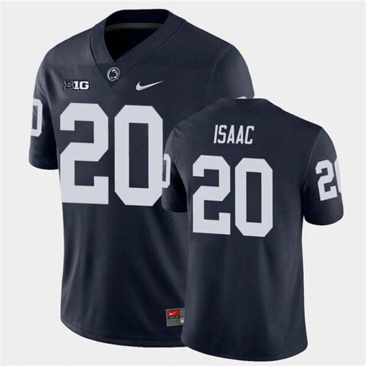 Men's Nike Penn State Adisa Isaac Jersey #20 College Football Game Navy With Name