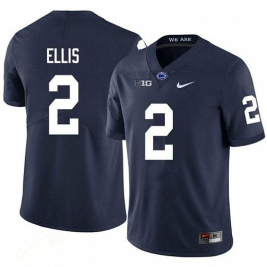 Men's Nike Penn State Keaton Ellis Jersey #2 College Football Game Navy With Name