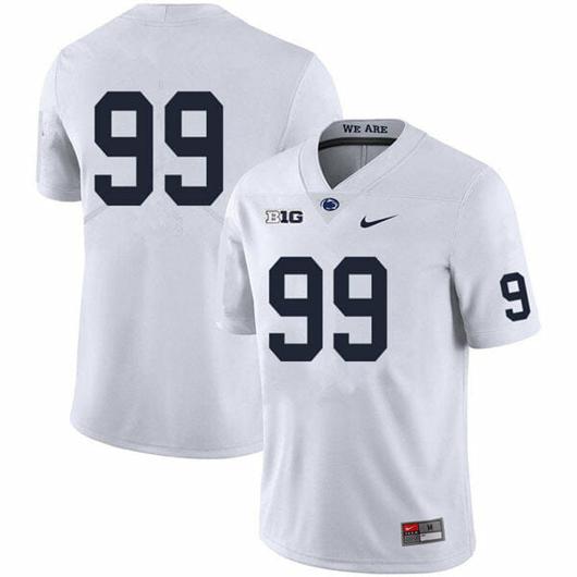 Men's Nike Penn State Coziah Izzard Jersey #99 College Football Game White No Name