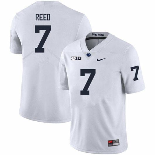 Men's Nike Penn State Jaylen Reed Jersey #7 College Football Game White With Name