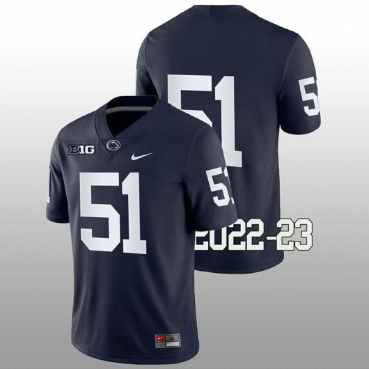 Men's Nike Penn State Jimmy Christ Jersey #51 College Football Game Navy No Name