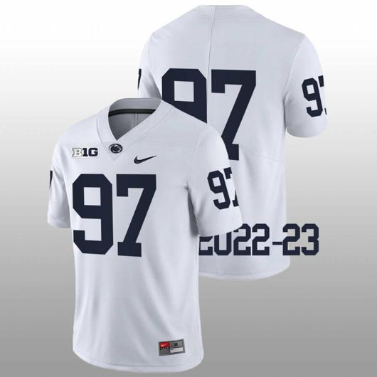 Men's Nike Penn State PJ Mustipher Jersey #97 College Football Game White No Name