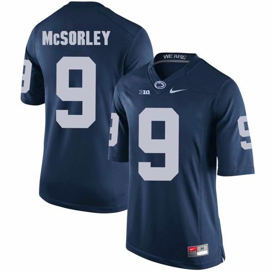 Men's Nike Penn State McSorley Jersey #9 Football Dark Blue