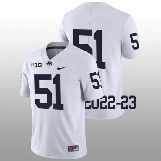 Men's Nike Penn State Jimmy Christ Jersey #51 College Football Game White No Name