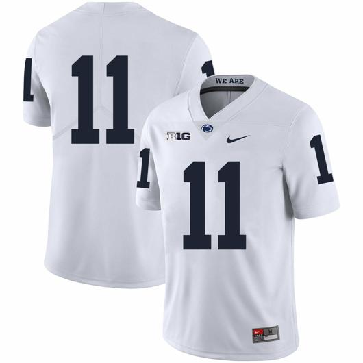 Men's Nike Penn State Micah Parsons Jersey #11 College Football Game White No Name