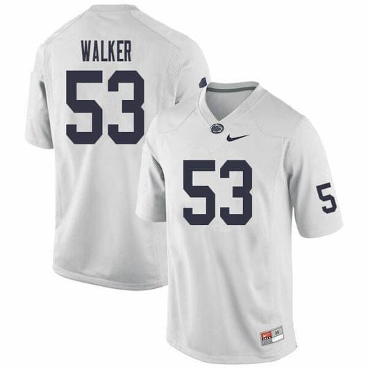 Men's Nike Penn State Rasheed Walker Jersey #53 College Football Game White With Name