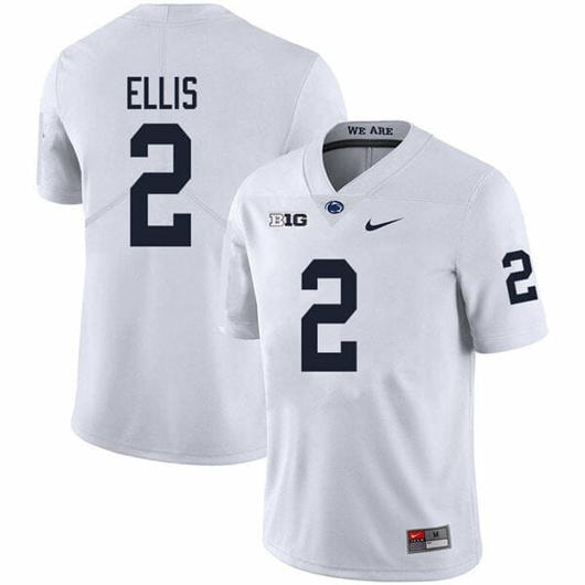 Men's Nike Penn State Keaton Ellis Jersey #2 College Football Game White With Name