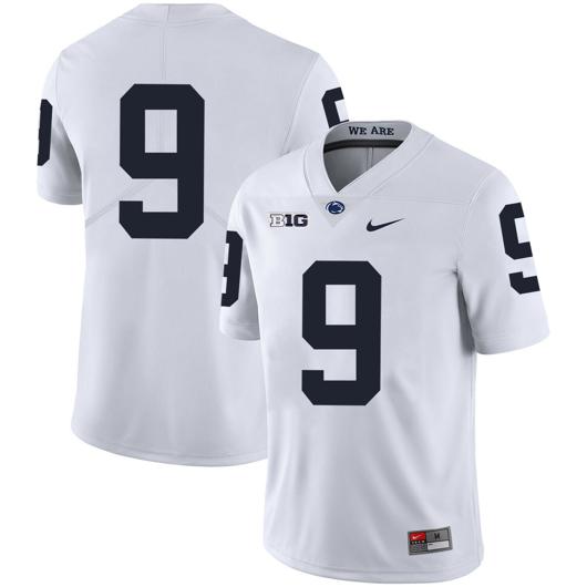 Men's Nike Penn State Nittany Lions #9 Trace McSorley Jersey Football No Name White