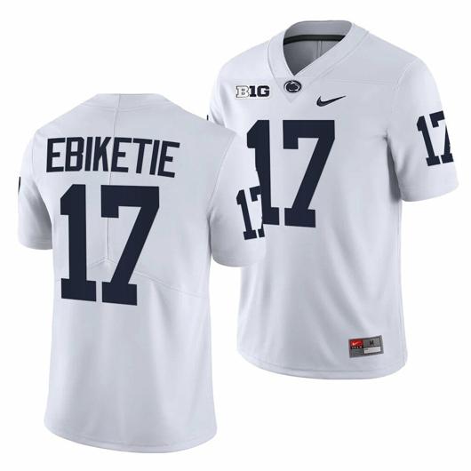 Men's Nike Penn State Arnold Ebiketie Jersey #17 College Football Game White With Name