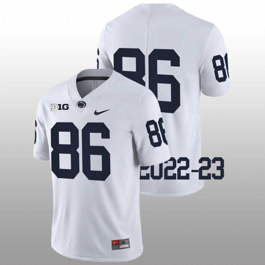 Men's Nike Penn State Brenton Strange Jersey #86 College Football Game White No Name