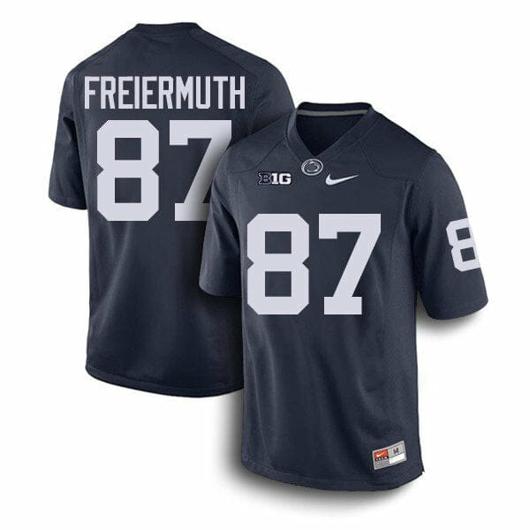 Men's Nike Penn State Pat Freiermuth Jersey #87 College Football Game Navy With Name