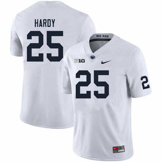 Men's Nike Penn State Daequan Hardy Jersey #25 College Football Game White With Name