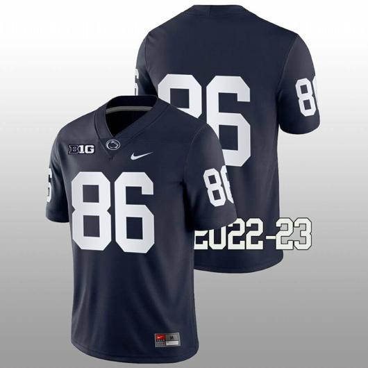 Men's Nike Penn State Brenton Strange Jersey #86 College Football Game Navy No Name