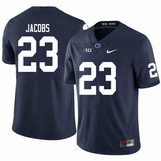 Men's Nike Penn State Curtis Jacobs Jersey #23 College Football Game Navy With Name