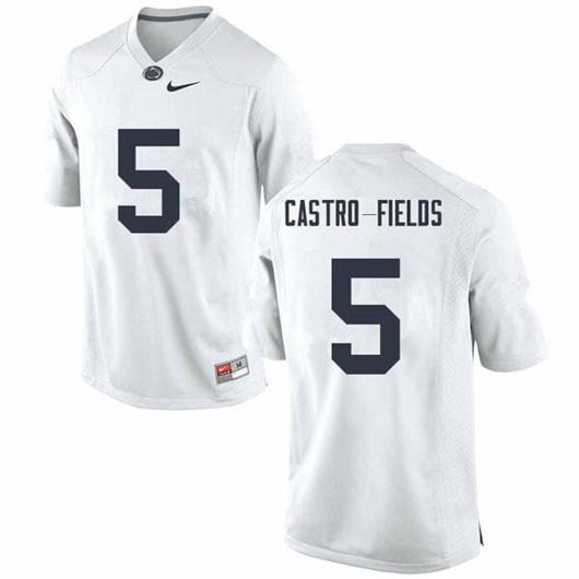 Men's Nike Penn State Tariq Castro Fields Jersey #5 College Football Game White With Name