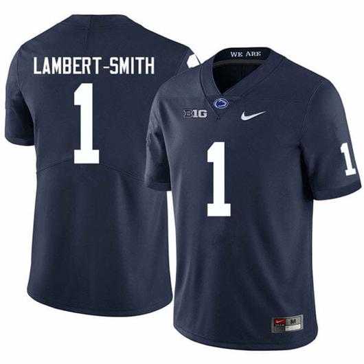 Men's Nike Penn State KeAndre Lambert Smith Jersey #1 College Football Game Navy With Name