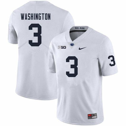 Men's Nike Penn State Parker Washington Jersey #9 College Football Game White With Name