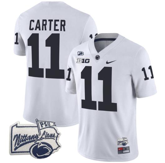 Men's Nike Abdul Cater Jersey #11 Penn State Nittany Lions PSU Patch College Football All Stitched White