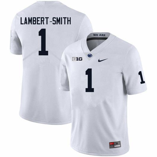 Men's Nike Penn State KeAndre Lambert Smith Jersey #1 College Football Game White With Name